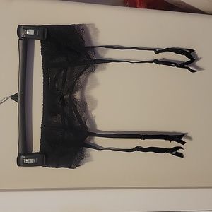 Black lace garter belt